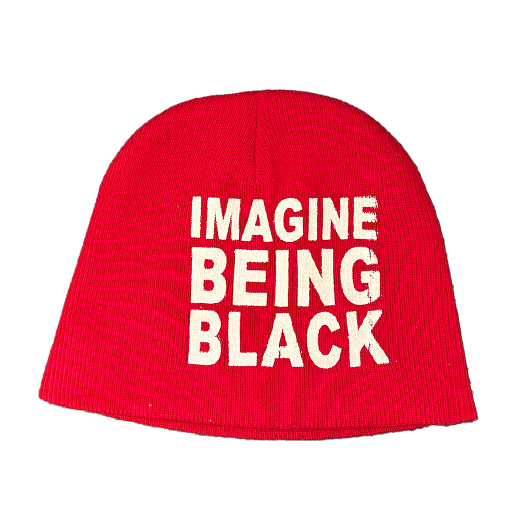 IMAGINE BEING BLACK Cherry Red Beanie