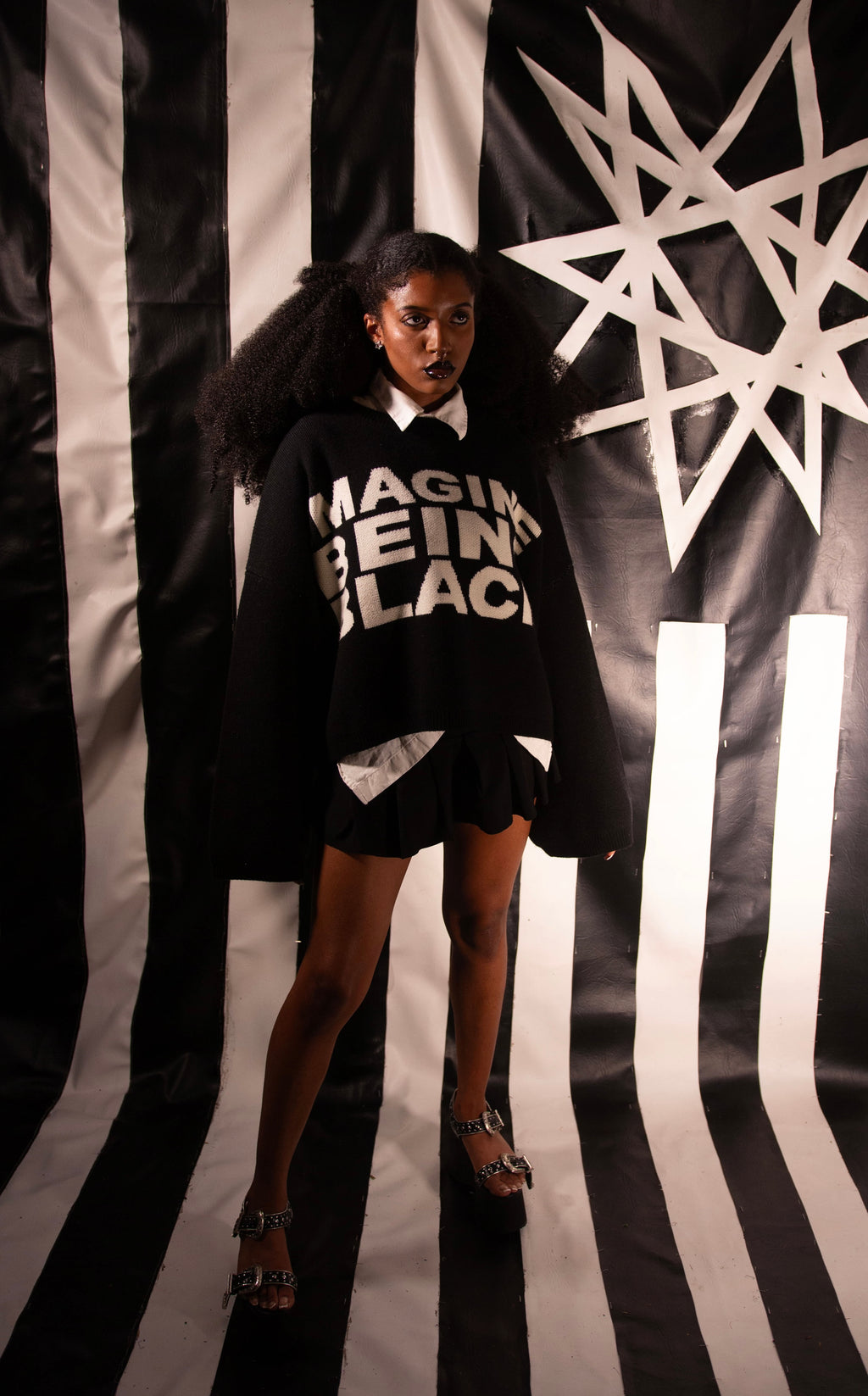 IMAGINE BEING BLACK Mohair Sweater