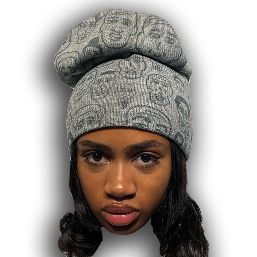Grey Faces Beanie