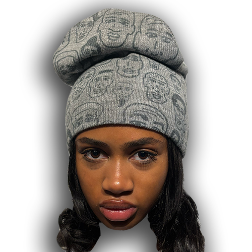 Grey Faces Beanie