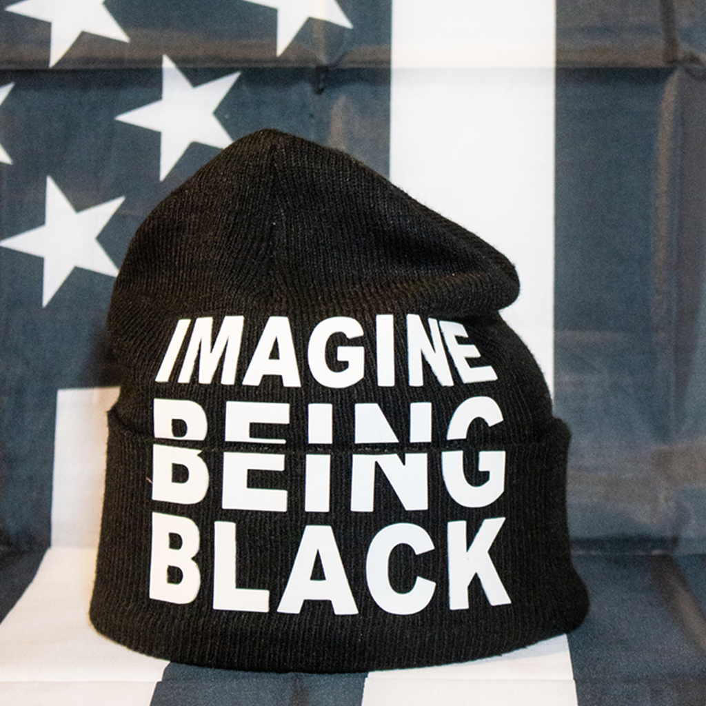 IMAGINE BEING BLACK Folded Beanie