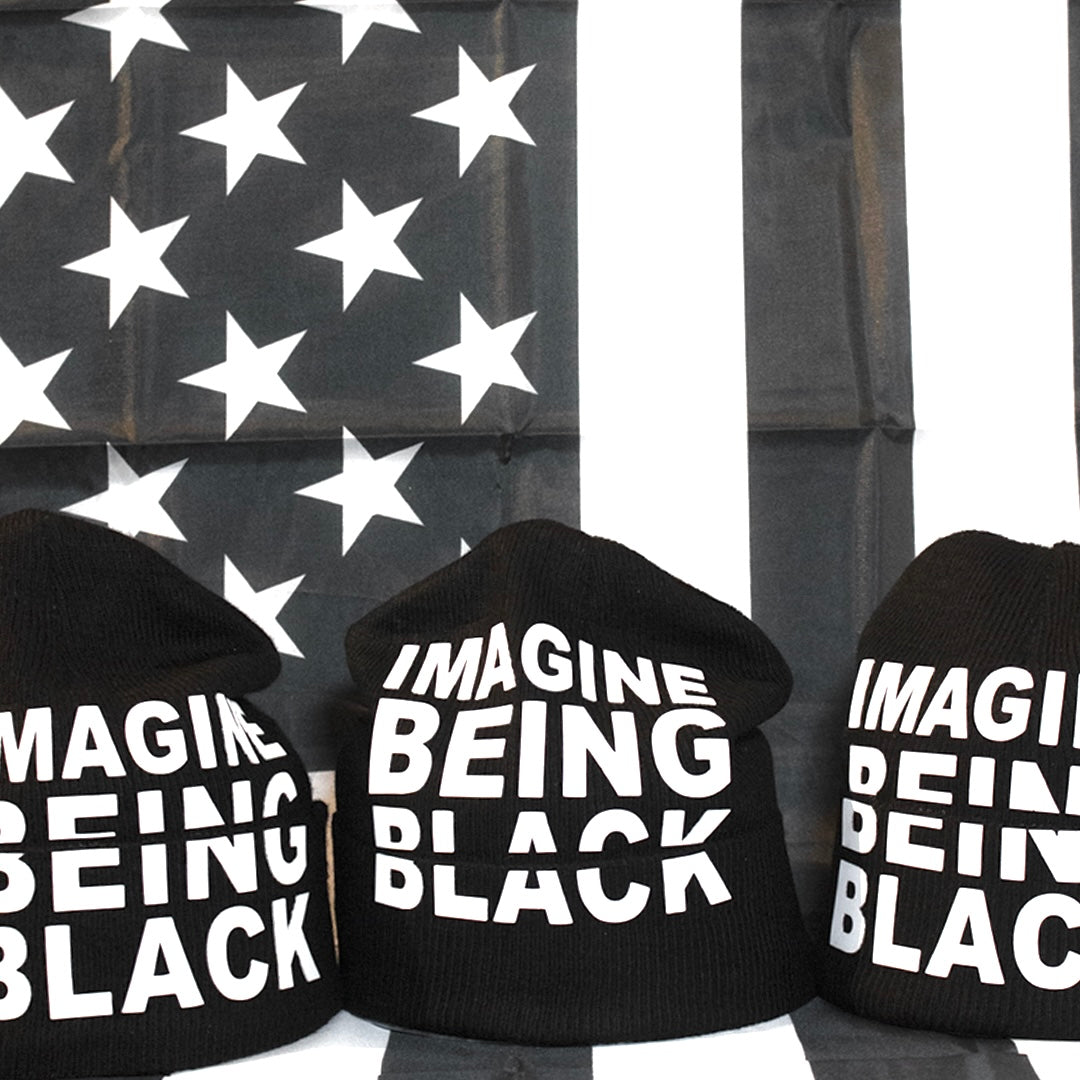 IMAGINE BEING BLACK Folded Beanie