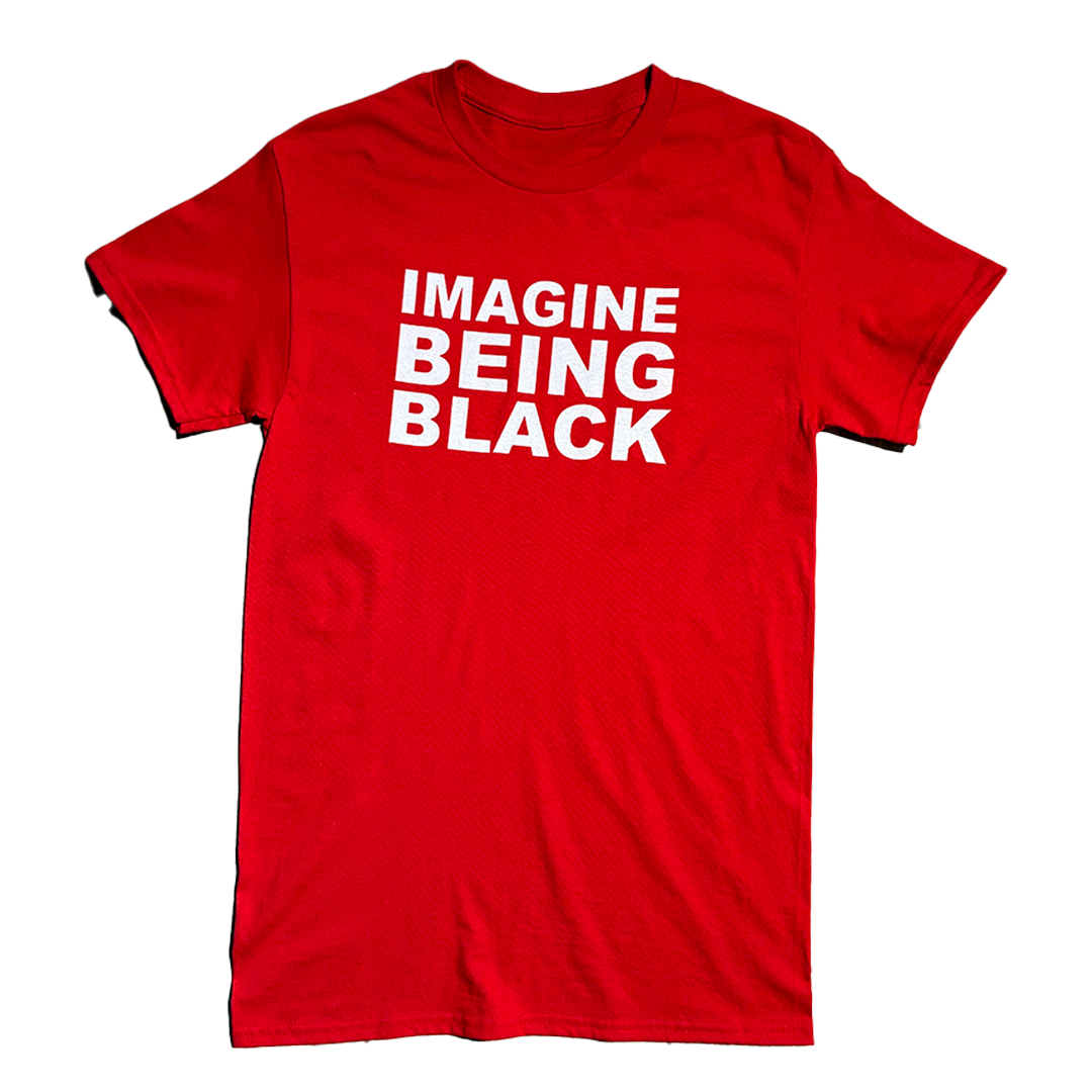Red IMAGINE BEING BLACK T